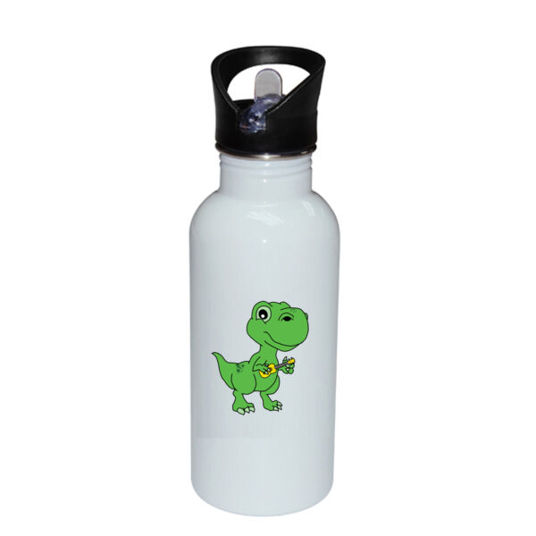 Ukesaurus - Stainless Bottle with Straw Top Thumbnail